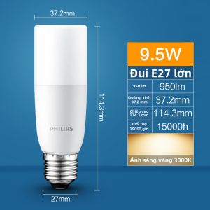 Philips | Đèn LED Bulb Dạng Bắp Cải Đầu Vít E27 Tiết Kiệm Năng Lượng