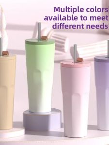 BIZE | Large Capacity Stainless Steel Insulated Tumbler with Double Drinking Straws