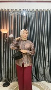 ZEA ONE SET SILKY ARMANII | SETELAN SILKY MIX KRINKLE AIR FLOW KEKINIAN BISA COD