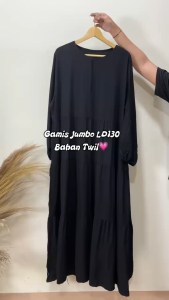 Gamis Jumbo Wanita Ld 130 Cm Model Polos Terbaru Kekinian - Nafisah Dress