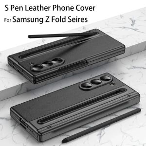 szhaiyu | For Samsung Galaxy Z Fold 8 Ultra Z Fold 8 7 6 5 4 Phone Case With S Pen Hinge Protection Built-in Screen Protector Cover