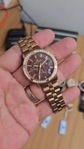 Jam Tangan Seven Minute Permata Ring M781 LS-659SAR / Jam Tangan Fashion Wanita Tali Rantai Diameter 31 cm