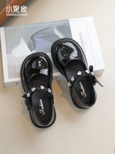 Princess Style Kids Mary Jane Shoes Black Leather Spring Autumn Childrens Single Shoes Little Girls Footwear Small Fruit Home