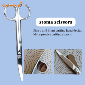 Ostomy Bag Scissors Ostomy Care Accessory Stainless Steel Scissors for Stoma Care Stoma Curved Scissors 14cm