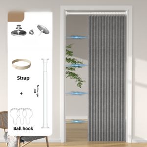 High-End Foldable Magnetic Door Curtain Room Partition Kitchen No-Punching Air Conditioner Windproof New 2024 Model