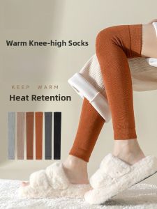 MiiOW | Thickened Fleece Womens Long Tube Socks Knee High Winter Warm Cotton Polyester Blend MiiOW Cat Person Brand Knee Pads