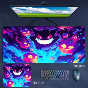 Potdemiel | Creative Rubber Mouse Pad Animation Pokémon Gengar Large Size Computer Keyboard Mouse Pad Small Size Office Convenient Mouse Pad