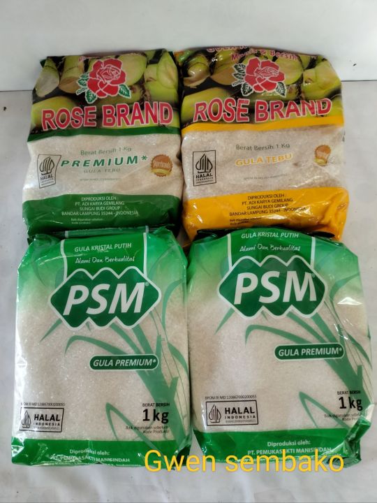 GULA PASIR kemasan 1KG MERK RANDOM SESUAI STOCK gula pasir MURNI 100 %
