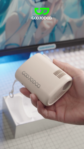 Quạt tubro Đeo GOOJODOQ Thắt Lưng Mạnh 8m/s Pin 3000mAh 6 Tốc Độ Màn Hình Hiển Thị Số