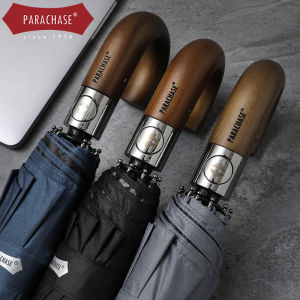 LORDWEY & Parachase Automatic Folding Umbrella: Strong Wind Resistance & Anti UV Sun Protection
