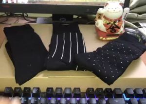 Vớ tất nam cổ cao BROO họa tiết chấm bi sọc trơn đi giày tây phong cách vintage Châu Âu chất cotton cao cấp