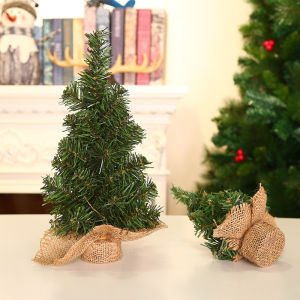 【Free Shipping】Mini Christmas Tree Small Wooden Snow Pine Needle Tree Desktop Ornaments Navidad Christmas Decoration New Year