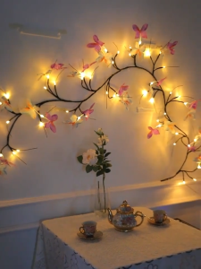 1PC/2PC 30Led Willow Vine String Light 1.3M 8 Modes USB Butterfly Festival Room Decoration Indoor And Outdoor Wall Lights
