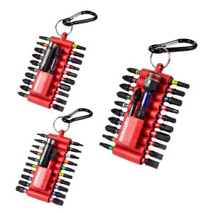 Geinxurn Mixed 1”/2” Magnetic Multi Cross Driver Bits(PhPzTorxHexSL)S2 Steel and Nut driver Socket with Organizer Sleeve