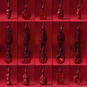 สร้อยคอโลหะผสมธรรมชาติพร้อมจี้หินแดงสำหรับผู้ชายและผู้หญิง จี้รูปพระอุปยุกต์ จี้รูปดอกไม้ เครื่องประดับแฟชั่น