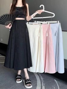 New Chinese Style High Waist Black Mini Skirt Womens Summer Improved Version National Wind Tang Dress Skirt A-Line Skirt