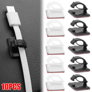 10PCS Car Dashboard Phone Cable Manager Headphone Charger Line Clasp Fixed Clamp Car Interior Driving Recorder Wire Organizer Accessories