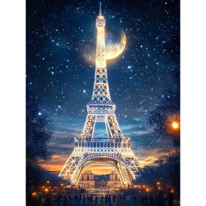 Scenic Tower Starry Sky Night Landscape Jigsaw Puzzle 500/1000/1200/2000PCS Stress Relief Puzzle Wall Art Decor Gift