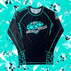 Diamonds Martial Arts Long Sleeve Rash Guard Compression