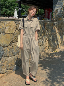 Womens Summer 2025 New Style Small Size High Waist Loose Fitting One Piece Suit Pants Set Elegant Goddess Look Workwear