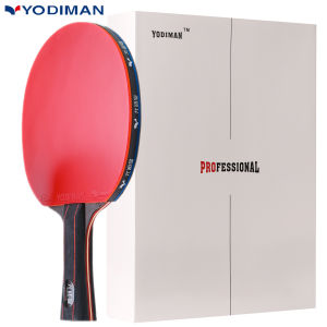 YODIMAN Professional Table Tennis Racket Original - 7-Ply Carbon Fiber Blade Bat - The Preferred 2mm Sponge Rubber Pad Provides A Bigger Sweet Spot - Long Handle Ping Pong Paddle