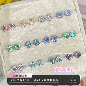 Stunning Gradient Titanium Steel Ear Bone Studs with Sparkling Zircon Sugar Hearts Medical Grade Steel Hypoallergenic Ear Jewelry