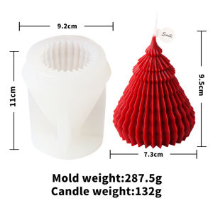 Star Cedar Christmas Tree Shape Silicone Candle Mold DIY Christmas Themed Tree Design Holiday Decorated Craft Christmas Gift