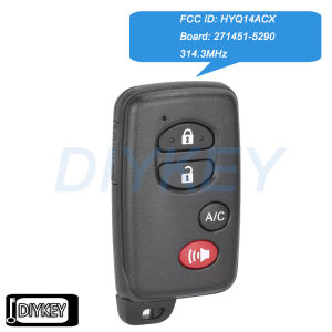 Smart Remote Car Key Fob 314.3MHz for Toyota Prius 2010 2011 2012 2013 2014 2015 FCC ID: HYQ14ACX Board: 271451-5290 89904-47150