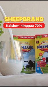 12 BOX SACHET Sheepbrand Susu Kambing Etawa – 70% Kalsium & Daun Kelor untuk Tulang Sehat