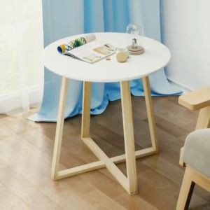 Nordic Small Round Table Solid Wood Bedside Sofa Side Table Tea Table Living Room Coffee Table Simple Study Desk