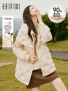 SEIFINI | Short Down Jacket for Petite Women 90% Duck Down