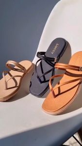 Luccy M01 Sandal Teplek Wanita Kekinian Model Jepit Elegan Jumbo Size 41 42 43 44