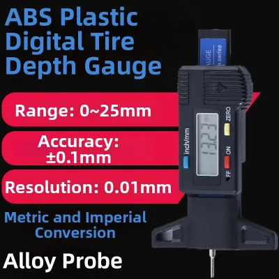 UMLO | Tire Tread Depth Gauge Stainless Steel Electronic Digital