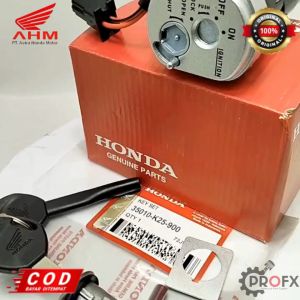 KUNCI KONTAK SET ASSY BEAT F1 BEAT POP HONDA K25 KUALITAS ORIGINAL ASLI AHM KONCI GEMBOK MOTOR