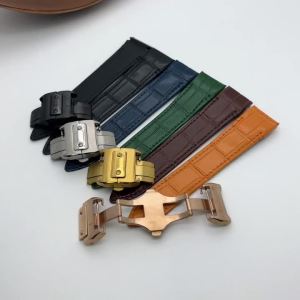 Brangdy | Gold Black Silver 38mm Case Leather Strap Modification Parts Fits Sandoz NH35 NH36 Watch Automatic Movements Hands for 27mm Dial