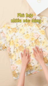 Áo kiểu thiết kế đơn giản thanh thoát với chất liệu Voan Hàn mềm cao cấp nhẹ nhàng AN4Y1217 Thời trang Thiều Hoa