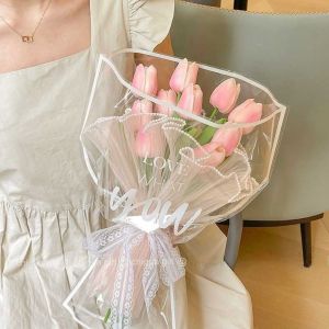 High-End Tulip Bouquet Artificial Flowers Picnic Handheld Floral Decorations New Ins Style Home Decorations Indoor Placement