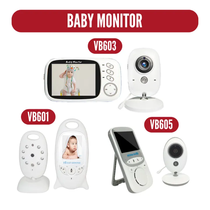 Bebby Home Video Baby Monitor VB601 VB603 VB605 Wireless Video with Audio Portable Night Vision Camera 2 Way Walkie Talkie Lullaby