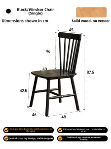 XIANGNANSONG | Vintage Simple Retro Commercial Study Windsor Chair