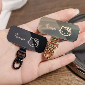 Ultra-Thin Mini Metal Stainless Steel Mobile Phone Strap Clip-on Charging Hook Pendant Fixed Washer Mobile Phone Case Connector Link Bracelet Chain Sticker