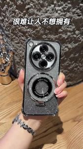 OPPO Find X8 Case OPPO Find X8 Pro Clear Jelly Shockproof Case with Camera Lens Protector Glitter Magnetic holder for cellphone Business Style Transparent All-inclusive Edge Anti-fall Soft Case