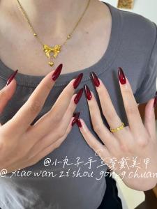 Đồ Trang Trí Móng Tay Cưới Màu Đỏ Tím Băng Tay Đeo Tay Thủ Công Có Thể Tháo Rời Màu Sắc Trong Suốt Màu Sắc Trang Trí Móng Tay