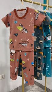 Setelan Panjang Anak Laki Laki Usia 0 1 2 3 4 5 Tahun / Baju Tidur Anak Motif Full Print