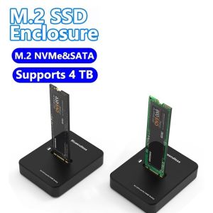 M.2 NVME SATA Dual Protocol SSD Docking Station Type C 10Gbps Online Reading Writing Speed SSD External Enclosure Hard Disk Box