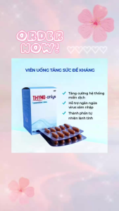 Viên Uống Hỗ Trợ Tăng Sức Đề Kháng THYMO-Onlys 80mg – Thymomodulin Vitamin C E Kẽm – Hộp 60 Viên