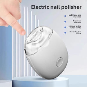 Electric Nail Trimmer Rechargeable Pain-Free Technology Automatic Fingernail & Toenail Clipper with LED Light Grinding Head Port