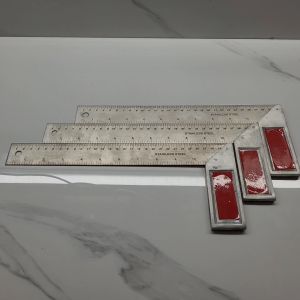 Penggaris Siku Tukang Stainless Steel Isi 3Pcs