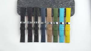 Light Blue Yellow Nylon Sailcloth Watch Strap 20mm 22mm Bracelet with Butterfly Buckle Wrist Band for Omega for Seiko Watchband