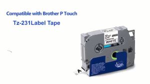 Mixed 20 Colors 6/9/12/18/24mm label tapes TZe231 TZ231 TZe-231 Compatible for Brother p-touch printers tze-231 tz231 tz-231 tz tze231 label tape for ptouch PT-D200 PT-D210 PT-D400 PT-D600 PT-1880 Label Maker