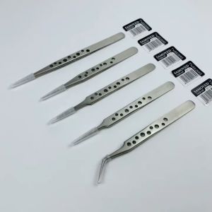 SAMOYED TWZR-H9 Pinset / Penjepit Serba Guna / Stiker / Elektronik / Bulu Mata Profesional / Professional Scrapbook Stickers / Electronic / MUA / Eyelash / Eyelashes / Nail Art Stainless Steel Tweezers